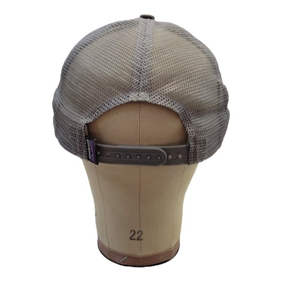 Patagonia Logo Patch Mesh Snapback Cap Trucker Gray Baseball Adjustable Hat - Picture 4 of 11